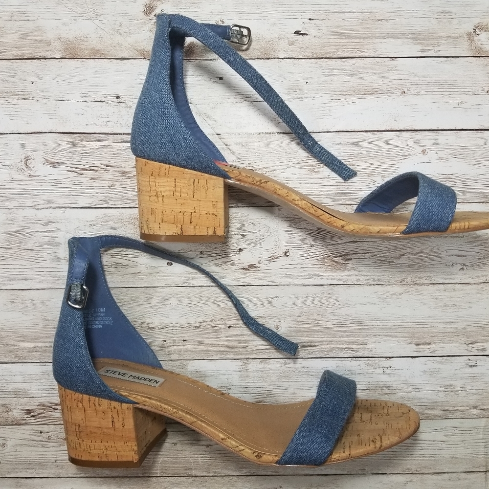 Steve Madden Jean Strapped Cork Heel